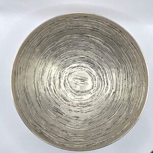 Studio A Home Hammered Metal Decorative Bowl – Silver Tone Textured Finish